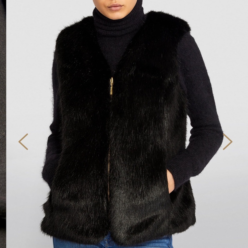 Gorgeous Norwood Faux Fur black Barbour vest